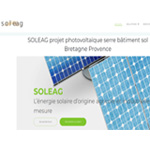 SOLEAG projet photovoltaïque serre bâtiment sol Bretagne Provence